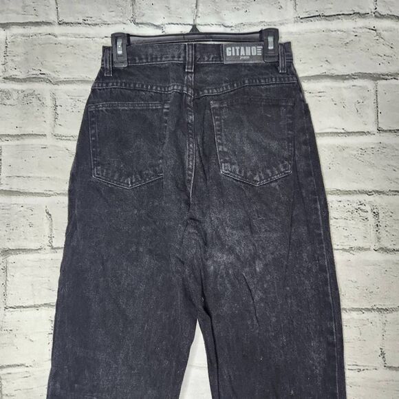 Gitano High-Rise Straight-Leg Vintage Denim Jeans Black Size 10 100% Cotton - Picture 8 of 12